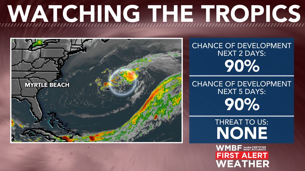 Chances of development are increasing with the 8 AM update.