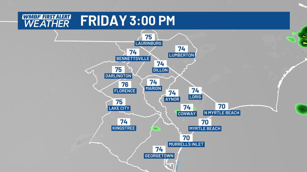 Mostly cloudy and mild.