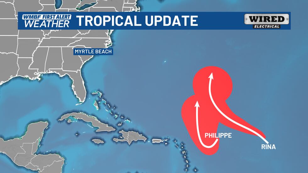 Both Philippe and Rina will continue to remain close and pose no threat to the United States.