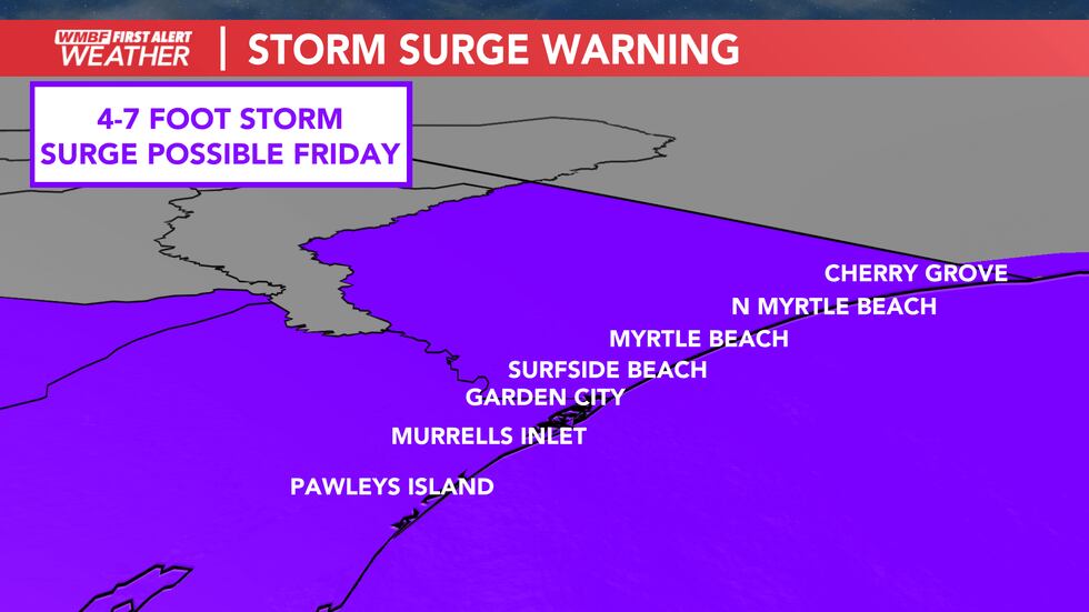 Coastal flooding expected around high tide Friday morning