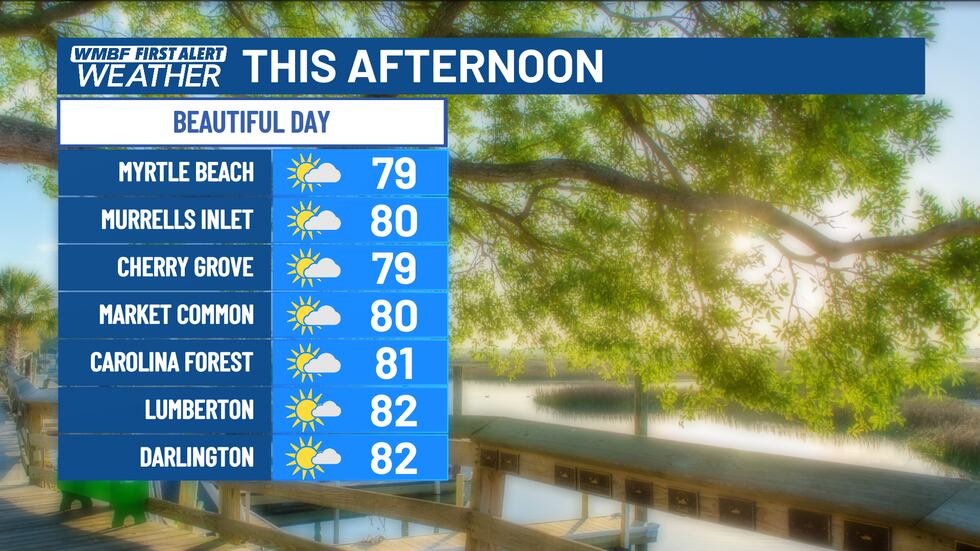 Brighter skies and increasing sunshine throughout the day!
