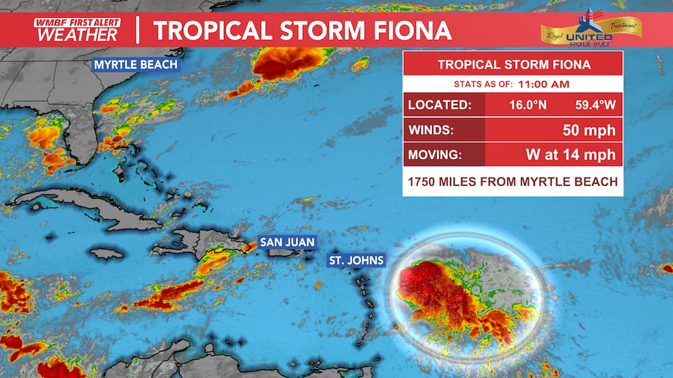 A lot of things to watch this weekend with Fiona. Right now, Fiona will remain a tropical...