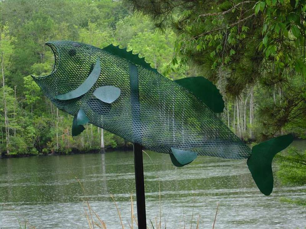 The donated fish sculpture that was stolen. Source: HCPD