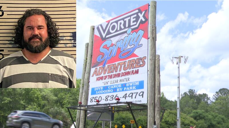 Police in Florida said James Anderson was charged after a police officer had a chunk bitten...