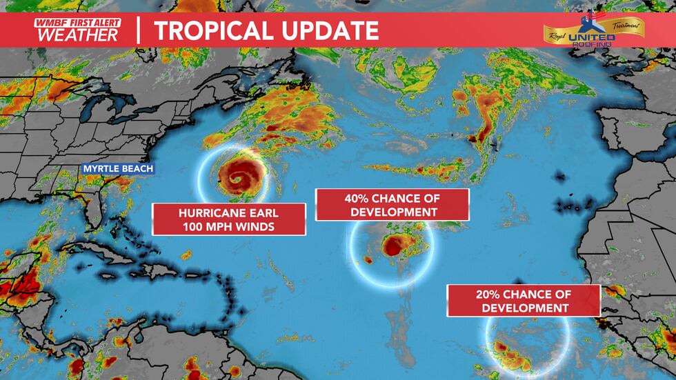 The chance of development is lower today, which is great news as we head into the weekend.