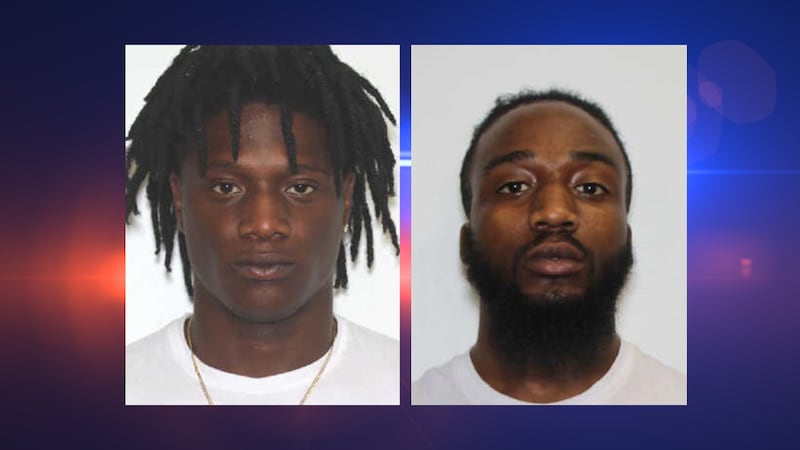 Mugshots of Zayquawn Jones (left) and Robert Peoples Jr. (Right)