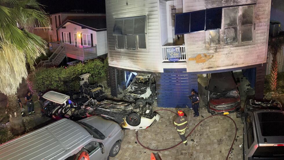 Vehicles, rental home damaged in firey North Myrtle Beach crash