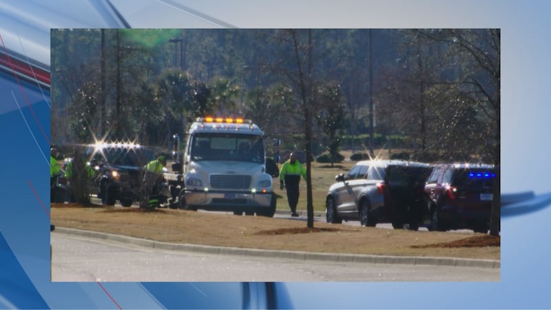 Authorities were on the scene of a fatal crash on Harrelson Boulevard Saturday morning.