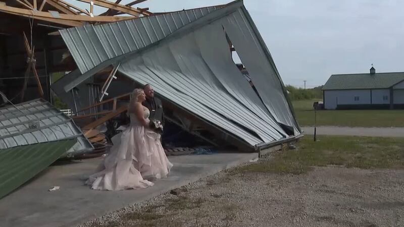 A couple in Missouri did not let a tornado stop them from getting married.