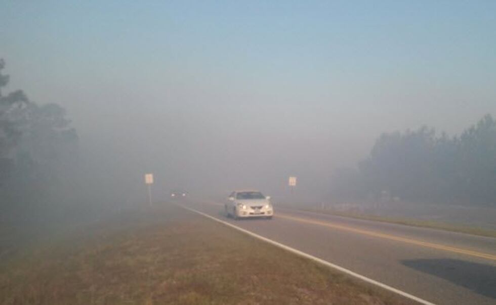 Heavy smoke was seen Friday morning in the Carolina Forest community
