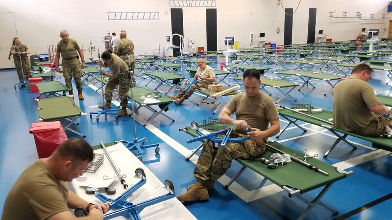 The South Carolina State Guard is helping to convert a MUSC fitness center into a 250-bed...